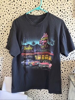 Brandy Melville J Galt T-Shirt Mens Black Al's Burgers Drive-In 1984